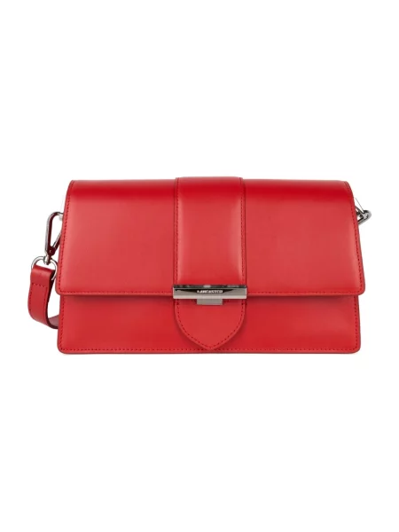 Torebka crossbody Lancaster z klapami czerwona