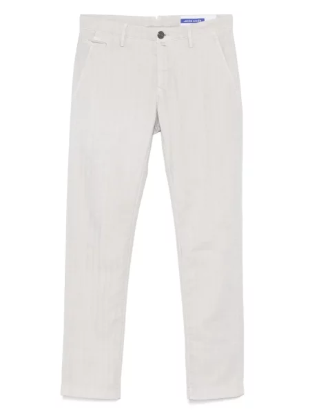 Pruhované chinos Jacob Cohen šedé