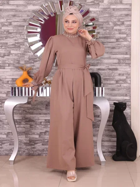 MODAMIHRAM Šaty šedobéžová