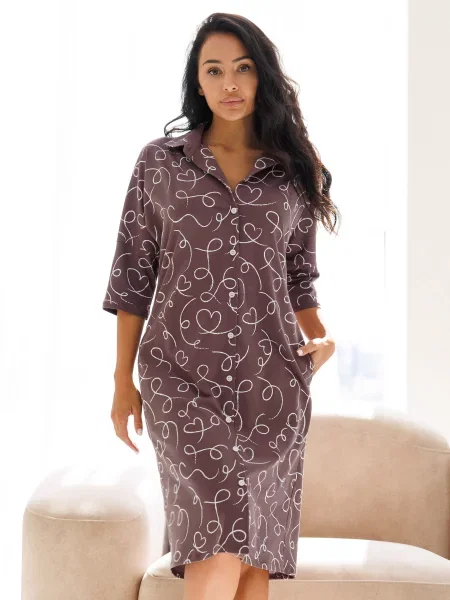 Халат Roksana коричневий