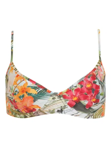 Bikini Lygia & Nanny cu model floral cu imagine alb
