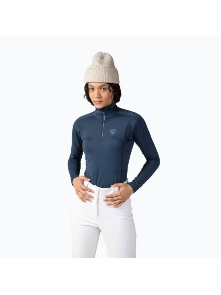 Дамски термо потник Rossignol Classique Zip dark navy синьо