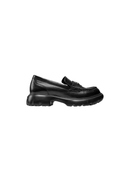 Loafersy Karl Lagerfeld skórzane czarne