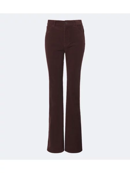 Pantaloni Nili Lotan de catifea cord maro