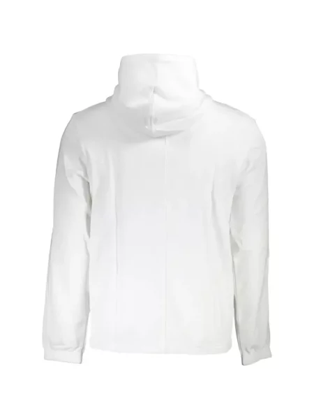 Hanorac cu glugă Calvin Klein cu imagine alb