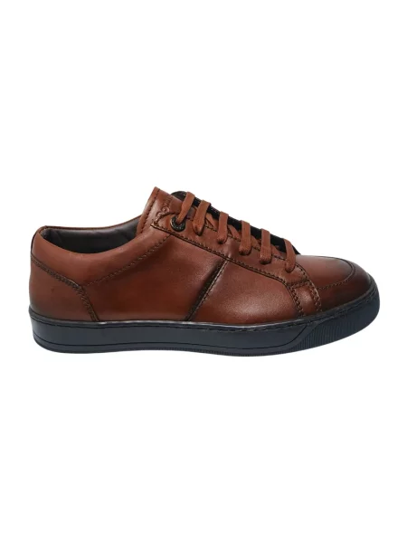 Sneakersy Pollini skórzane brązowe