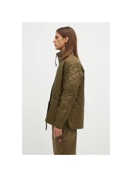 Barbour kurtka Liddesdale Liner Quilted Jacket przejściowa oversize zielony