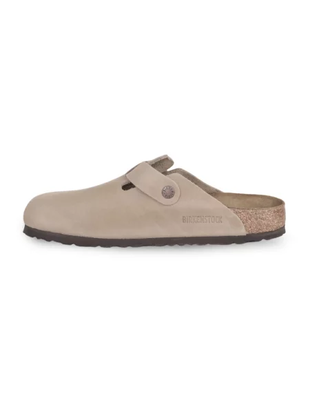 Klapki Birkenstock skórzane brązowe