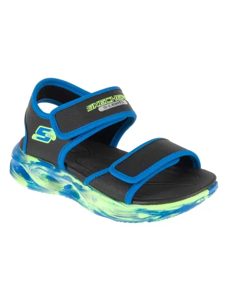 Sandały chłopięce S-Lights: Sola Glow Sandal Fusion Brights czarne