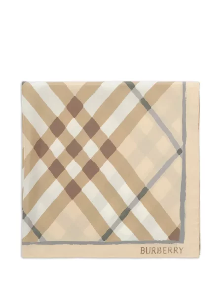 Fular Burberry de mătase în carouri