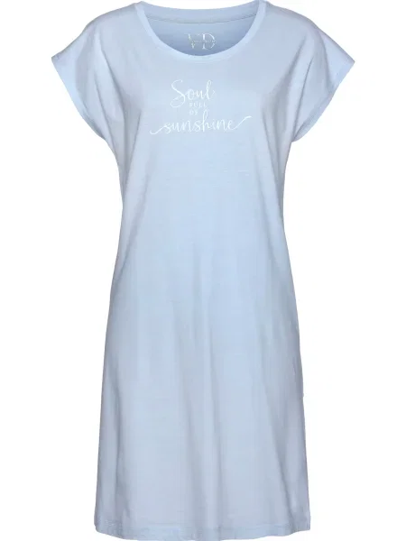 VENICE BEACH Spalna srajca pastelno modra bela