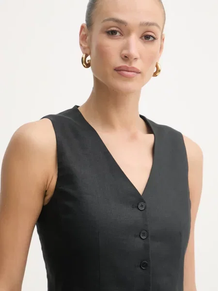 Weekend Max Mara однобортний жилет лляний PACE