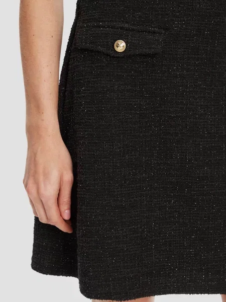 Твидовое платье Guess черное