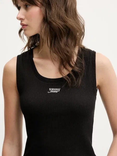 Džínový top Tommy Jeans černý