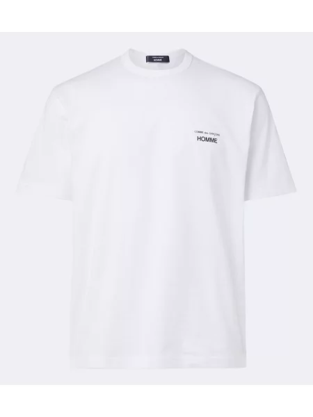 Tricou Comme Des Garçons Homme din jerseu cu autograf alb