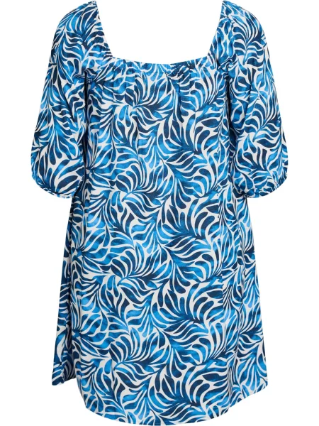 Swim by Zizzi Poletna obleka Scami modra / encijan bela