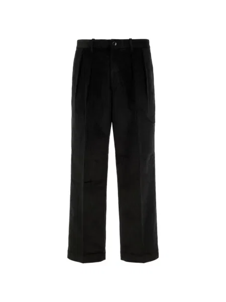Pantaloni Nine In The Morning de catifea cord negru