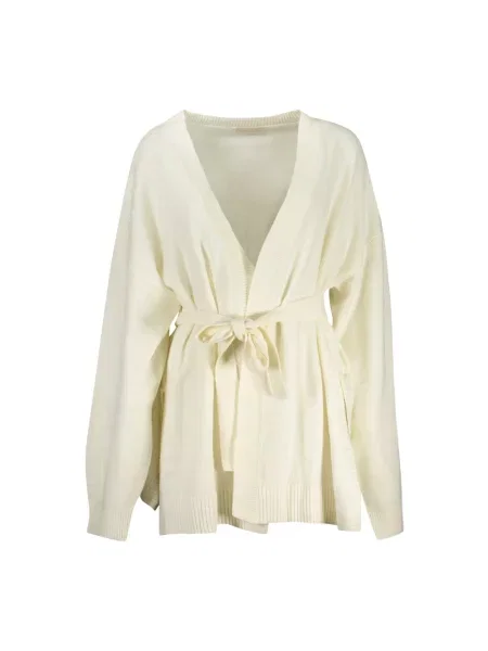 Jeansy Guess z długim rękawem z dekoltem w serek białe