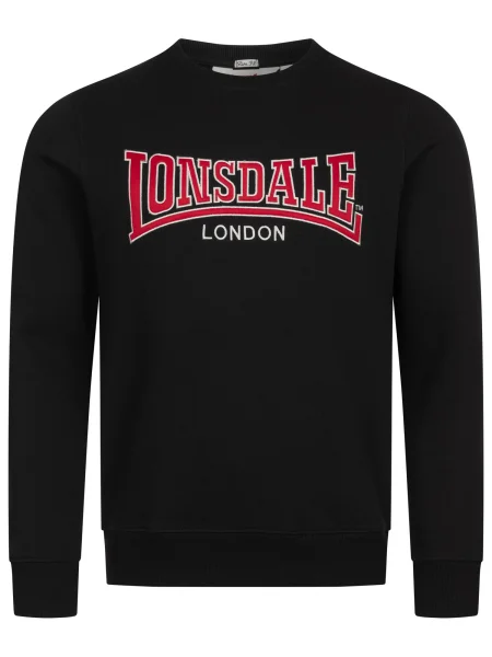 LONSDALE Mikina Berger červená / černá bílá