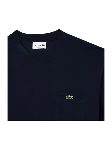 T-shirt o kroju regular fit z czystej bawełny Lacoste niebieska