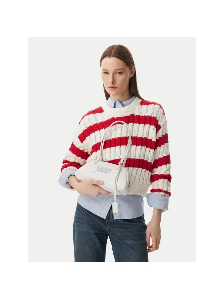 Tommy Jeans Geantă de umăr argintiu alb