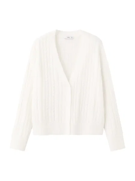 MANGO Geacă tricotată Talcore crem