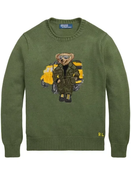 Șapcă Polo Ralph Lauren cu dungi din fleece verde