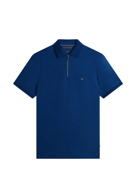Tricou polo Tommy Hilfiger cu buline albastru