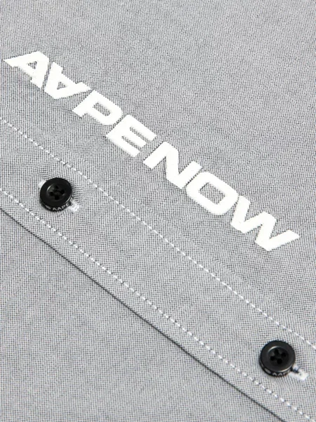 Cămașă Aape By A Bathing Ape scurtă cu autograf gri