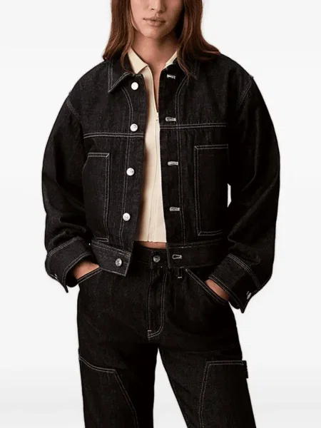 Geacă de blugi Calvin Klein albastru