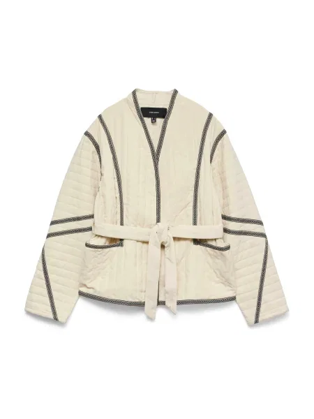 VERO MODA Geacă de primăvară-toamnă VMJANE bej / maro negru