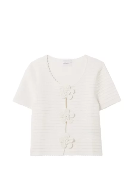 Kardigan Claudie Pierlot w kwiatki prążkowany