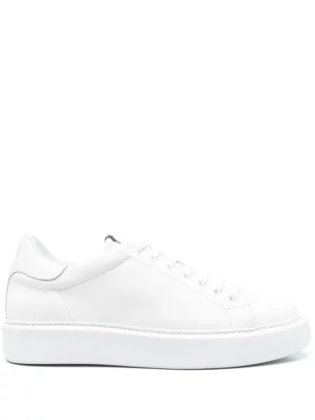 Sneakerși Giuliano Galiano cu șireturi din piele alb