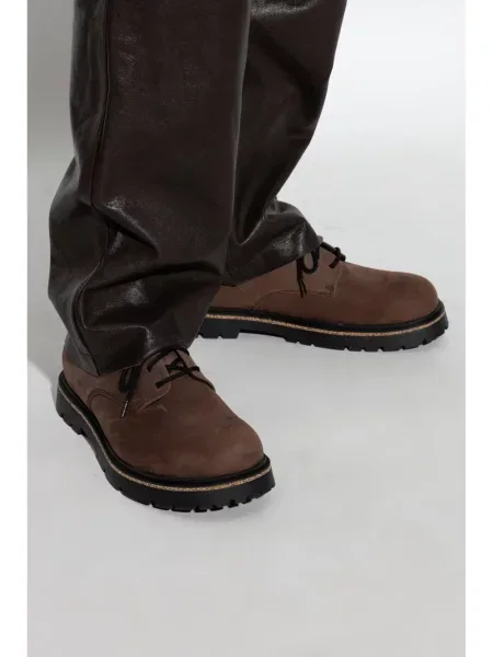 Σκαρπινια Birkenstock με κορδόνια με δαντέλα καφέ