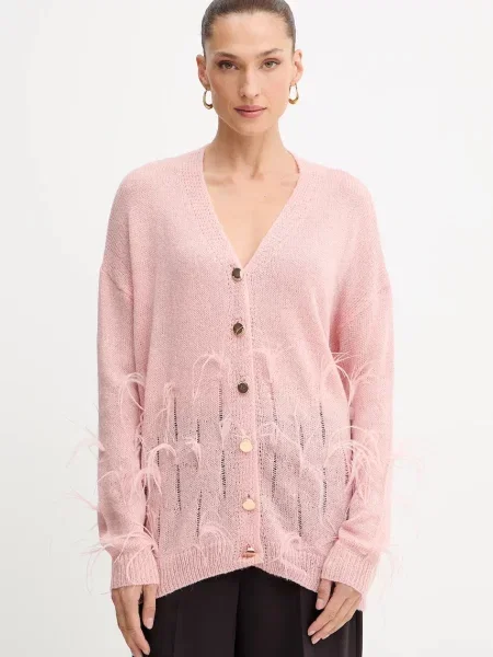 Жилетка с вълна Fracomina дамска розово