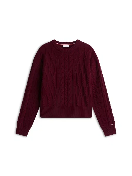TOMMY HILFIGER Pulover burgundy roșu