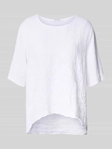 Bluzka z okrągłym dekoltem Zabaione biała
