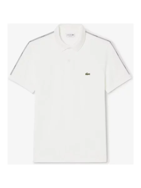Polo Lacoste Regular Fit Logo Stripe Polo S biały