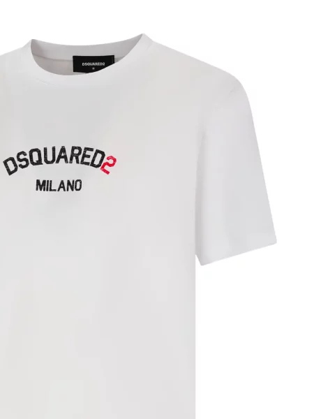 Tricou Dsquared2 cu imagine alb