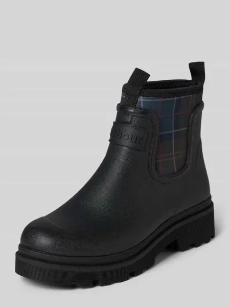 Kozaki z wytłaczanym logo model Cynthia Chelsea Welly' Barbour czarne