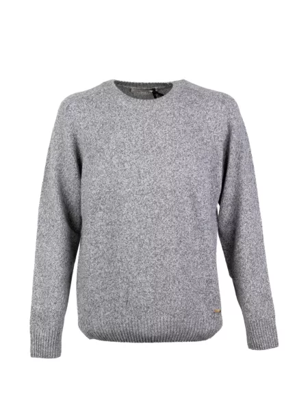 Pulover Brooksfield cu decolteu rotund gri