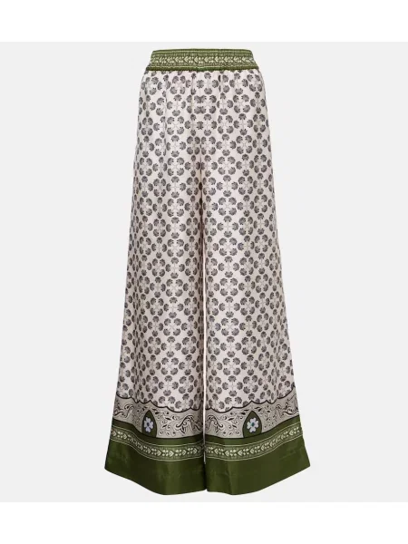 Pantaloni La Doublej de mătase cu imagine