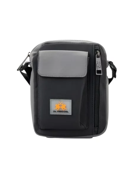 Lniana torba crossbody La Martina czarna