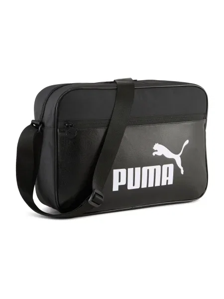 PUMA Torba za čez ramo Campus črna bela