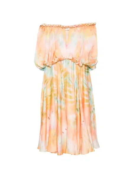 Sukienka midi Zimmermann pomarańczowa