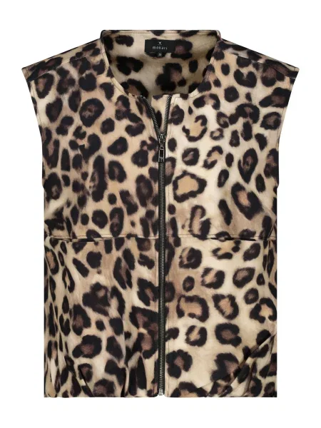 Monari Brezrokavnik kremna / rjava / kapučino črna