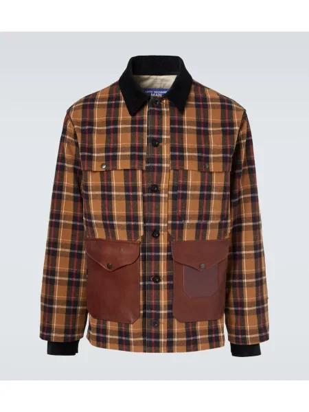 Geanta de piele Junya Watanabe în carouri