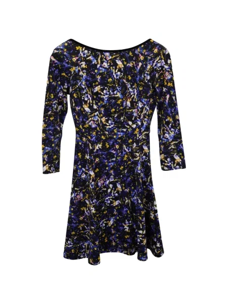 Rochie mini Erdem cu model floral cu imagine de costum negru