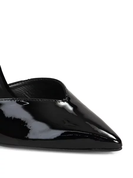 Papuci tip mules Carrano din piele negru