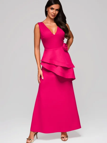 Rochie de seară Edoti de costum fucsie